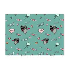 Raccoon Texture Seamless Scrapbooking Hearts Crystal Sticker (a4)