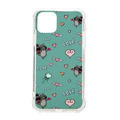 Raccoon Texture Seamless Scrapbooking Hearts Iphone 11 Pro 5 8 Inch Tpu Uv Print Case by pakminggu