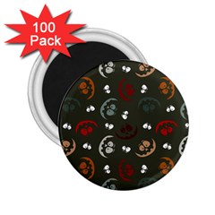 Art Halloween Pattern Creepy Design Digital Papers 2 25  Magnets (100 Pack)  by pakminggu