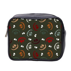 Art Halloween Pattern Creepy Design Digital Papers Mini Toiletries Bag (two Sides) by pakminggu