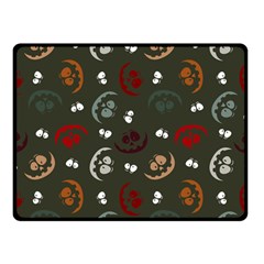 Art Halloween Pattern Creepy Design Digital Papers Two Sides Fleece Blanket (small) by pakminggu