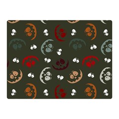 Art Halloween Pattern Creepy Design Digital Papers Two Sides Premium Plush Fleece Blanket (mini) by pakminggu