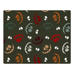 Art Halloween Pattern Creepy Design Digital Papers Two Sides Premium Plush Fleece Blanket (large) by pakminggu