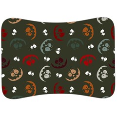 Art Halloween Pattern Creepy Design Digital Papers Velour Seat Head Rest Cushion by pakminggu