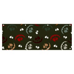 Art Halloween Pattern Creepy Design Digital Papers Banner And Sign 8  X 3  by pakminggu