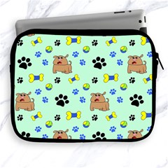 Dog Pattern Seamless Blue Background Scrapbooking Apple Ipad 2/3/4 Zipper Cases by pakminggu