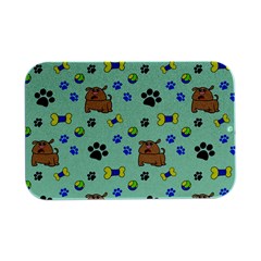 Dog Pattern Seamless Blue Background Scrapbooking Open Lid Metal Box (silver)   by pakminggu