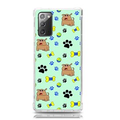 Dog Pattern Seamless Blue Background Scrapbooking Samsung Galaxy Note 20 Tpu Uv Case by pakminggu