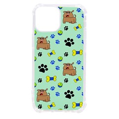 Dog Pattern Seamless Blue Background Scrapbooking Iphone 13 Mini Tpu Uv Print Case