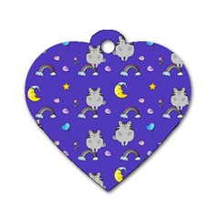 Texture Pattern Seamless Rainbow Background Dream Dog Tag Heart (two Sides) by pakminggu