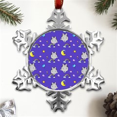 Texture Pattern Seamless Rainbow Background Dream Metal Small Snowflake Ornament by pakminggu