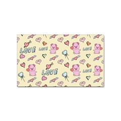 Pig Animal Love Romance Seamless Texture Pattern Sticker Rectangular (10 Pack) by pakminggu