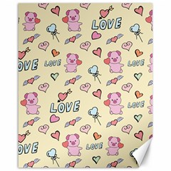 Pig Animal Love Romance Seamless Texture Pattern Canvas 16  X 20  by pakminggu