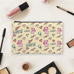 Pig Animal Love Romance Seamless Texture Pattern Cosmetic Bag (medium) by pakminggu