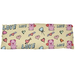 Pig Animal Love Romance Seamless Texture Pattern Body Pillow Case Dakimakura (two Sides) by pakminggu