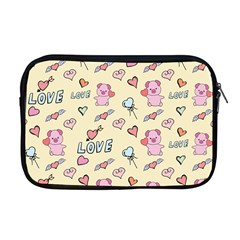 Pig Animal Love Romance Seamless Texture Pattern Apple Macbook Pro 17  Zipper Case by pakminggu