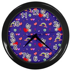 Texture Seamless Digital Scrapbooking Decorative Wall Clock (black) by pakminggu