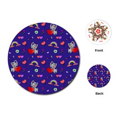 Texture Seamless Digital Scrapbooking Decorative Playing Cards Single Design (round) by pakminggu