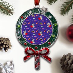 Texture Seamless Digital Scrapbooking Decorative Metal X mas Lollipop With Crystal Ornament