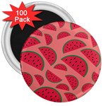 Watermelon Red Food Fruit Healthy Summer Fresh 3  Magnets (100 pack) Front