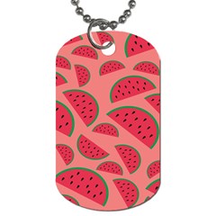 Watermelon Red Food Fruit Healthy Summer Fresh Dog Tag (one Side) by pakminggu