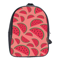 Watermelon Red Food Fruit Healthy Summer Fresh School Bag (large) by pakminggu