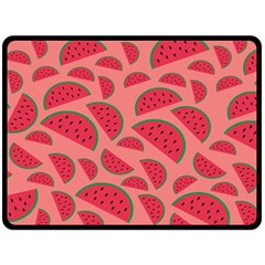 Watermelon Red Food Fruit Healthy Summer Fresh Fleece Blanket (large) by pakminggu