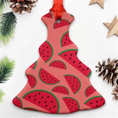 Watermelon Red Food Fruit Healthy Summer Fresh Ornament (christmas Tree)  by pakminggu