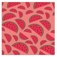 Watermelon Red Food Fruit Healthy Summer Fresh Square Satin Scarf (36  X 36 ) by pakminggu