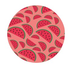 Watermelon Red Food Fruit Healthy Summer Fresh Mini Round Pill Box by pakminggu