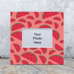 Watermelon Red Food Fruit Healthy Summer Fresh White Box Photo Frame 4  X 6  by pakminggu