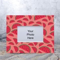 Watermelon Red Food Fruit Healthy Summer Fresh White Tabletop Photo Frame 4 x6  by pakminggu