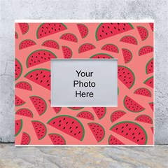 Watermelon Red Food Fruit Healthy Summer Fresh White Wall Photo Frame 5  X 7  by pakminggu