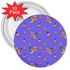 Art Pattern Design Seamless Scrapbooking 3  Buttons (10 Pack)  by pakminggu