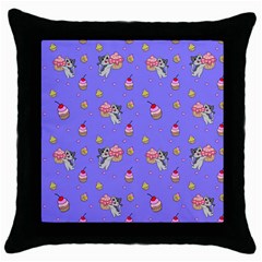 Art Pattern Design Seamless Scrapbooking Throw Pillow Case (black) by pakminggu