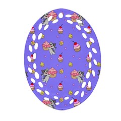 Art Pattern Design Seamless Scrapbooking Oval Filigree Ornament (two Sides)