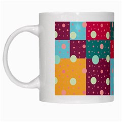 Background Pattern Texture Design Dots Wallpaper White Mug by pakminggu