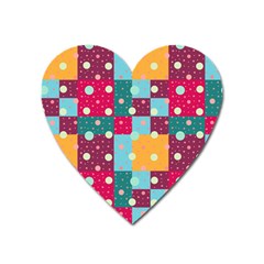 Background Pattern Texture Design Dots Wallpaper Heart Magnet by pakminggu