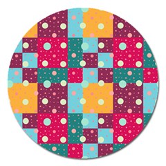 Background Pattern Texture Design Dots Wallpaper Magnet 5  (round) by pakminggu