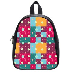 Background Pattern Texture Design Dots Wallpaper School Bag (small) by pakminggu