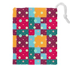 Background Pattern Texture Design Dots Wallpaper Drawstring Pouch (4xl) by pakminggu