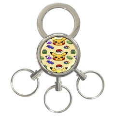 Pikachu 3-ring Key Chain by artworkshop