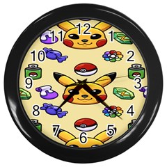 Pikachu Wall Clock (black) by artworkshop