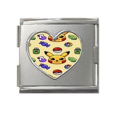 Pikachu Mega Link Heart Italian Charm (18mm) by artworkshop