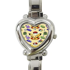 Pikachu Heart Italian Charm Watch by artworkshop