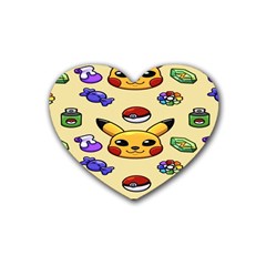 Pikachu Rubber Coaster (heart) by artworkshop