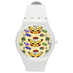 Pikachu Round Plastic Sport Watch (m) by artworkshop