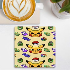 Pikachu Uv Print Square Tile Coaster  by artworkshop