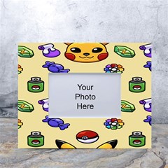 Pikachu White Tabletop Photo Frame 4 x6  by artworkshop