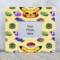 Pikachu White Wall Photo Frame 5  X 7  by artworkshop